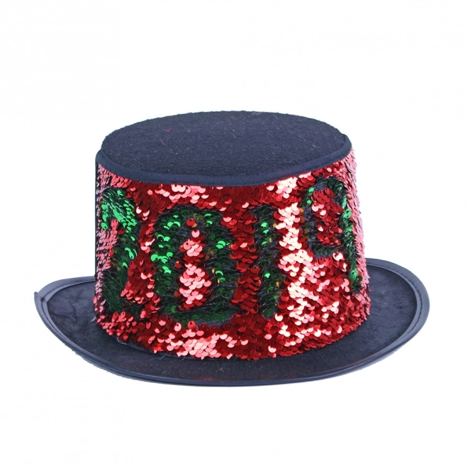 Cappello Rosso-Verde con Paillettes per Adulti