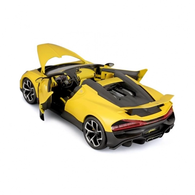 Modello di auto Bugatti Mistral in scala 1:18 - Giallo