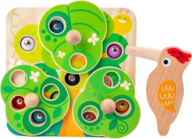 Gioco di abilità in legno 2 in 1 Tira i Vermicelli per Bambini