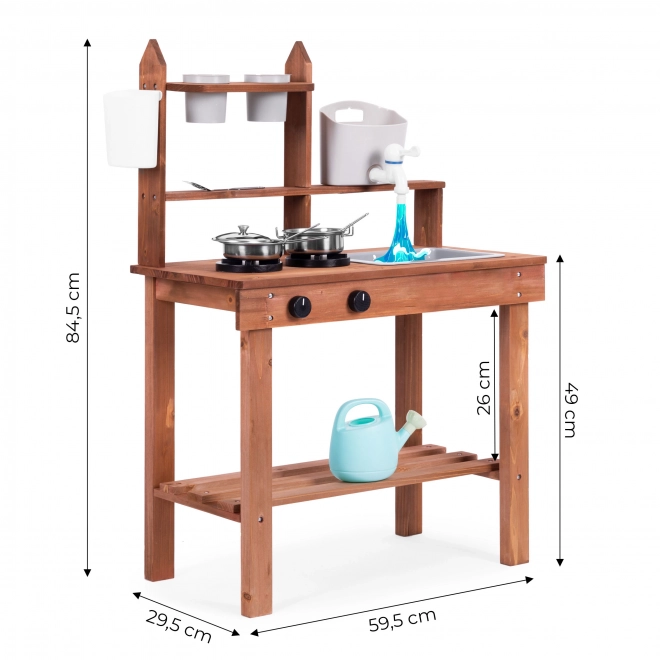 Cucina per bambini in legno di abete ECOTOYS