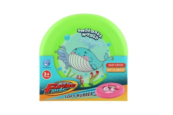 Frisbee di gomma 18 cm colorato per bambini