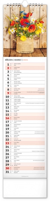 Calendario da parete Fiori 2025