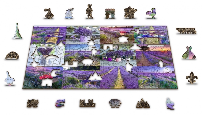 Puzzle in legno Lavanda Francia da WOODEN CITY