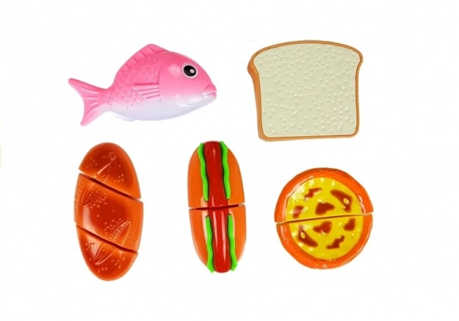 Set da Taglio Velcro Hot Dog e Pesce in Scatola