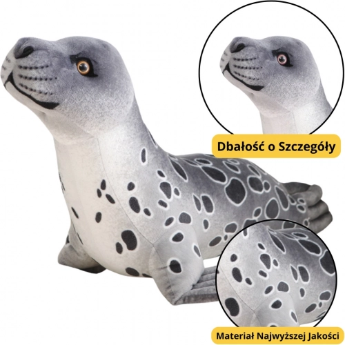 Foca Coccolosa in Peluche Grigio 37 cm