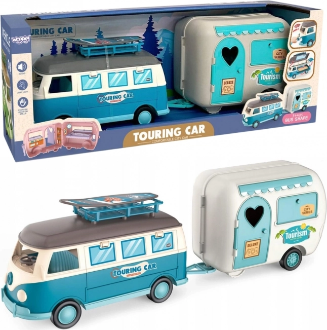 Woopie Karavan XL pro panenky Set da campeggio con rimorchio