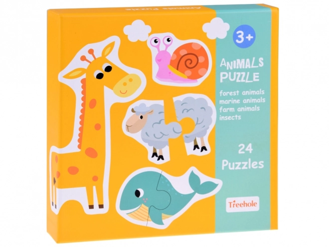 Puzzle Animali Colorati 24 Pezzi