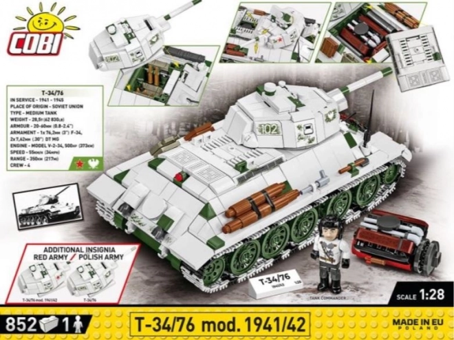 modellino a mattoncini carro armato T-34/76