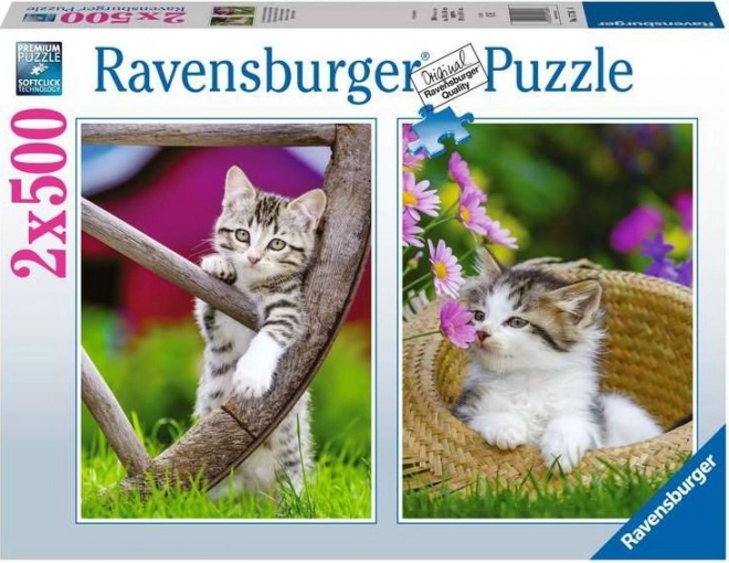 Puzzle Gattini in campagna Ravensburger 2x500 pezzi