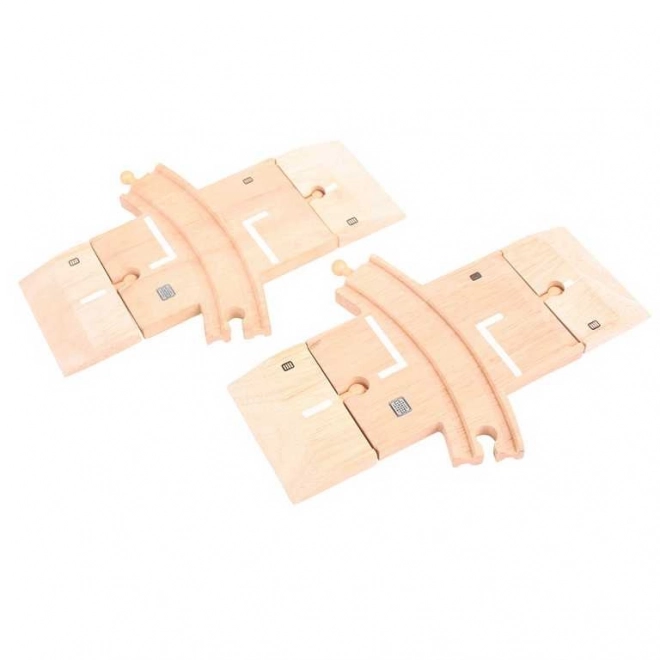 Passaggio a livello curvo Bigjigs Rail 2 pezzi