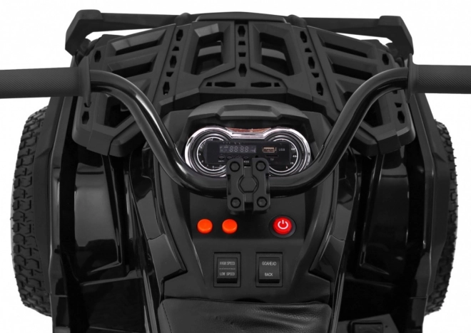 Quad ATV per bambini a batteria Air Black + ruote gonfiabili + radio MP3 + avvio lento