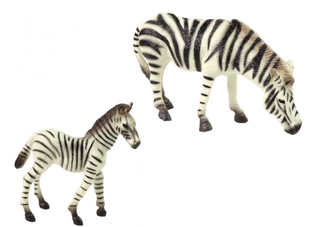 Set 2 figurine Zebre con cucciolo