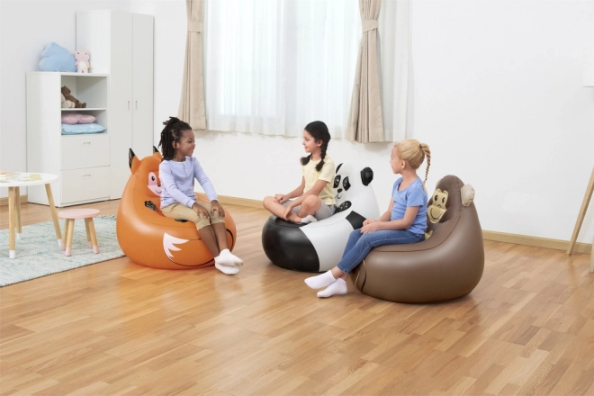 Poltrona gonfiabile a forma di scimmietta per bambini