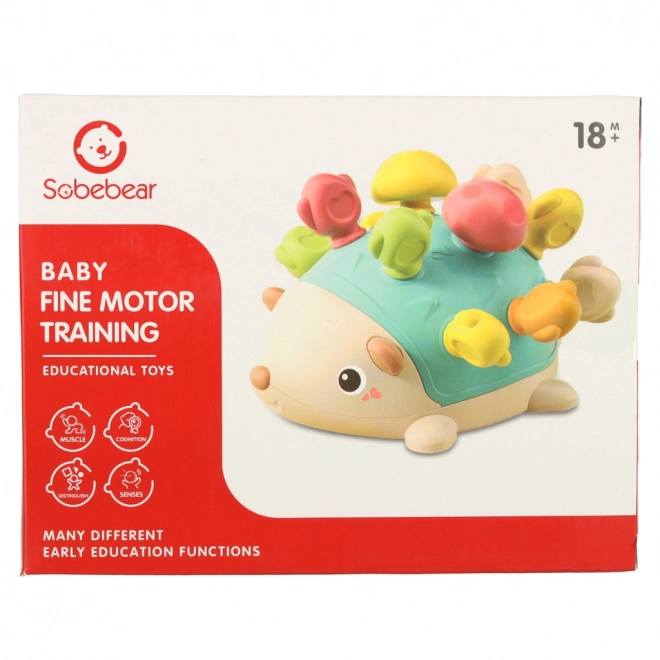 Jeżino educativo montessori con spine colorate