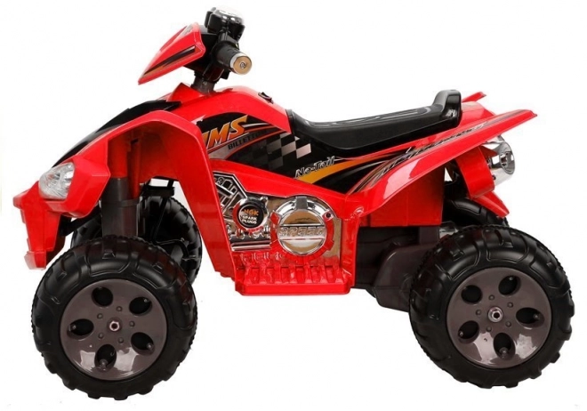 Quad con grandi ruote a batteria rosso