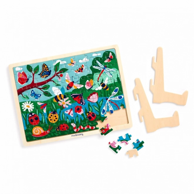 Puzzle in Legno Mudpuppy Vita in Giardino 100 Pezzi