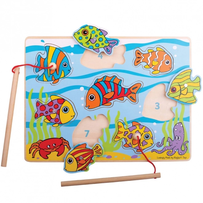 Gioco di pesca in legno Bigjigs Toys