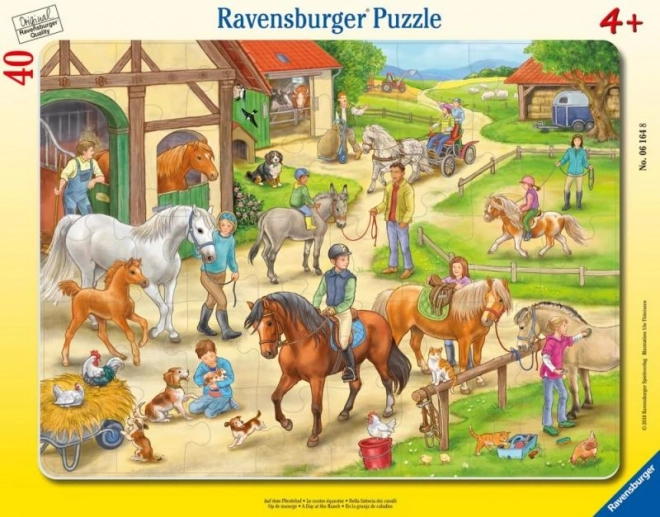 Puzzle Fattoria Dei Cavalli Ravensburger 40 Pezzi