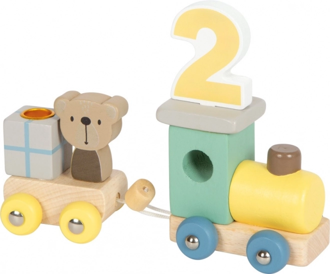 Trenino di compleanno in legno con animali di Small Foot