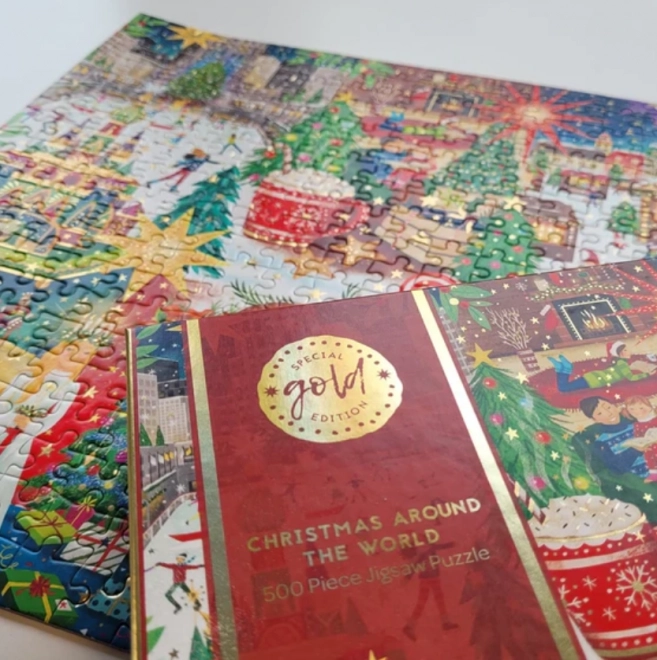 Edizione Speciale Oro: Natale in tutto il mondo Puzzle 500 pezzi