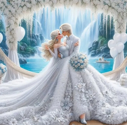 Pittura con diamanti Matrimonio 30x40 cm