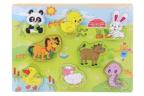 Puzzle in legno con animali domestici