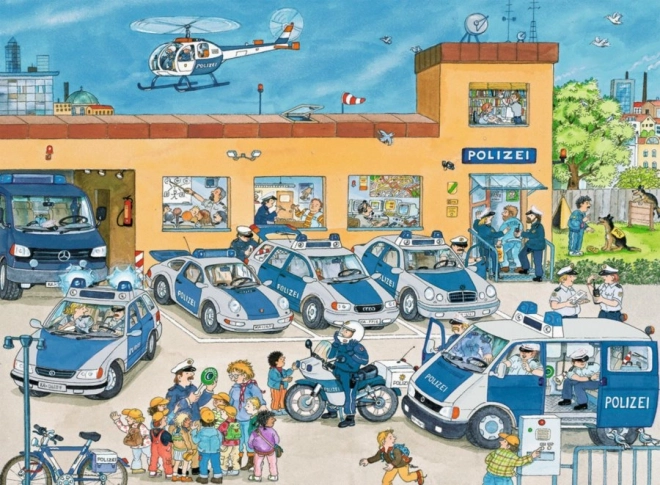 Puzzle stazione di polizia XXL 100 pezzi