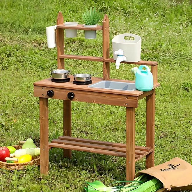 Cucina per bambini in legno di abete ECOTOYS