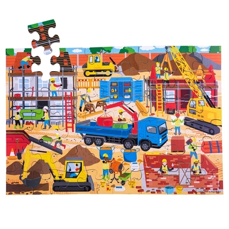 Puzzle da Pavimento Cantiere Bigjigs Toys 48 Pezzi