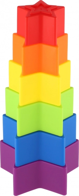 Torre colorata in plastica TEDDIES a forma di stella