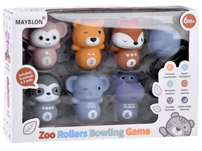 Set di Animali da Bowling Sensoriali per Bambini ZOO