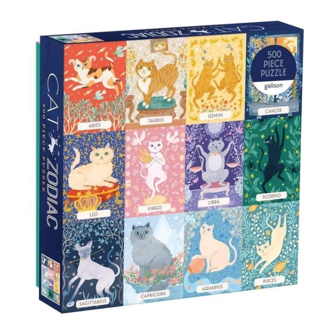 Puzzle Zodiacale dei Gatti - 500 Pezzi