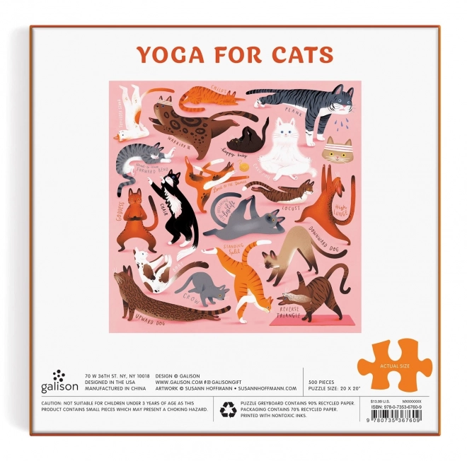 Puzzle yoga per gatti 500 pezzi