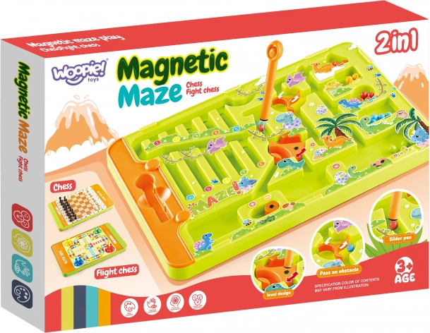 WOOPIE Labirinto Magnetico 2 in 1 Gioco Ludo