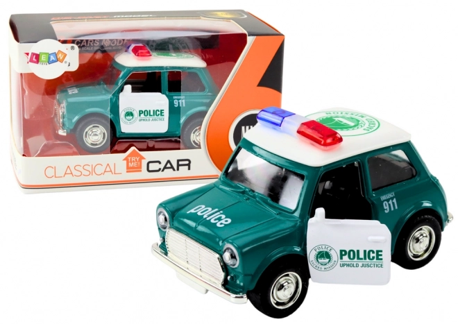 Auto Polizia Classica Verde con Suoni e Luci