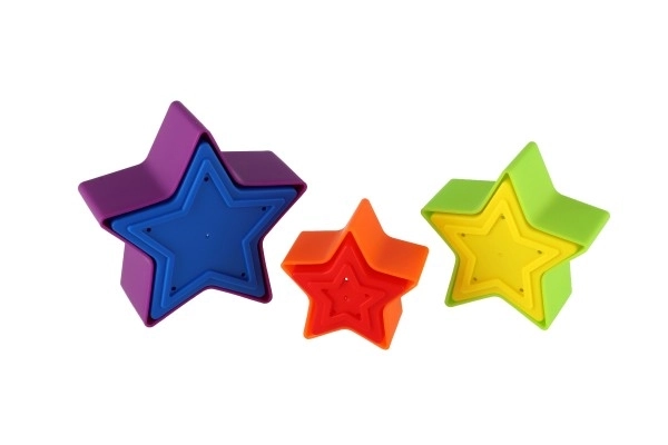 Torre colorata in plastica TEDDIES a forma di stella