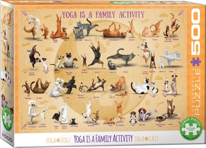 Puzzle Yoga per Famiglie XL 500 Pezzi