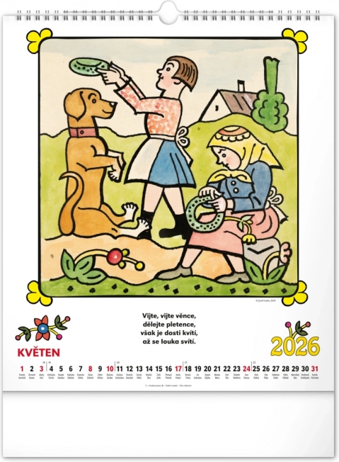 Calendario da parete Josef Lada - Filastrocche 2026