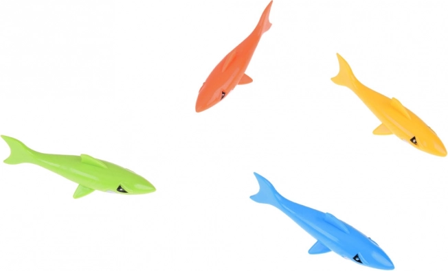 Set di 4 squali colorati per l'insegnamento delle immersioni per bambini