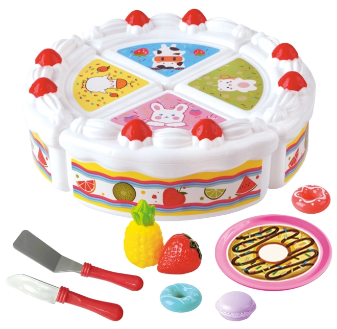 Torta di compleanno e frutta da tagliare di Woopie