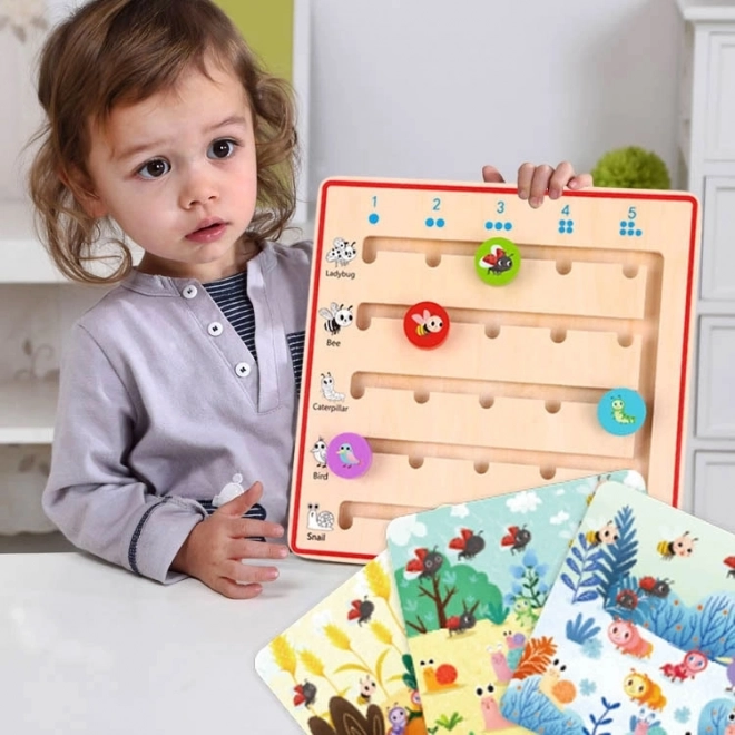 Tooky Toy gioco in legno Imparare a contare gli animali
