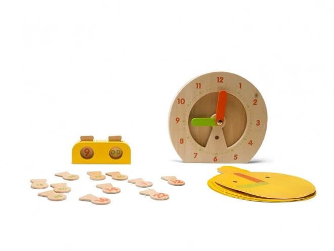 Gioco educativo con orologio in legno