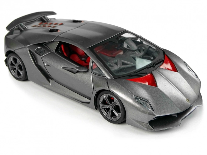 Auto sportiva R/C Lamborghini argento con luci