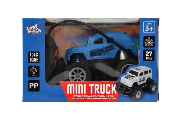 Mini camioncino RC con luci 12cm blu