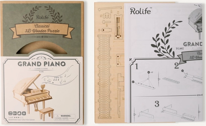 Puzzle 3D in legno Pianoforte Grande