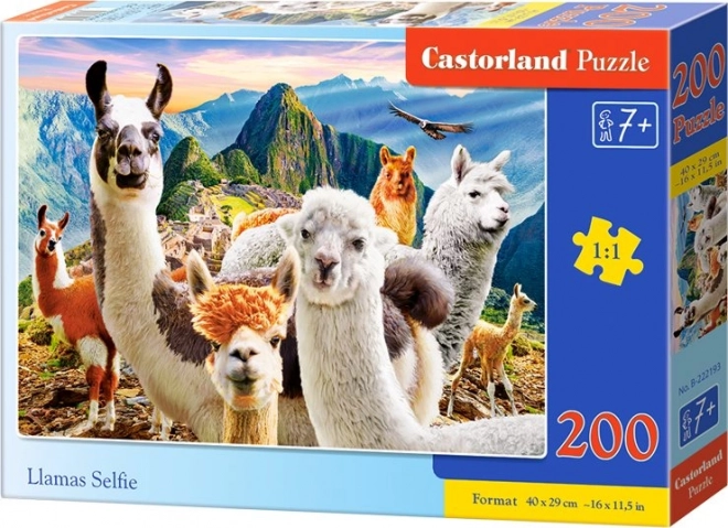 Puzzle 200 pezzi Llamas Selfie