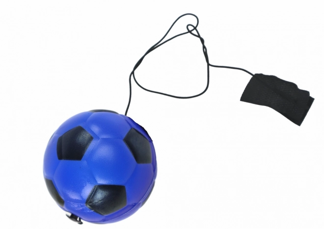 Pallone da calcio PU con elastico Yo-Yo 6 cm blu