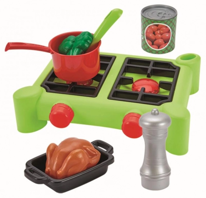 Set Grande Di Pentole Con Fornello