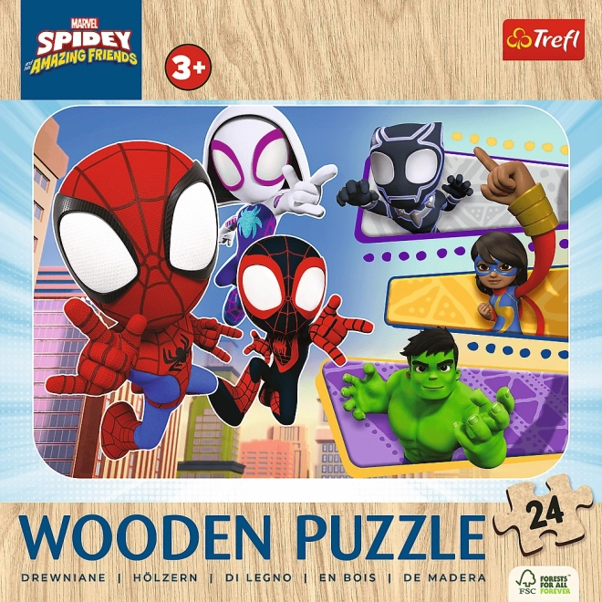 Puzzle in legno Spidey e i suoi fantastici amici