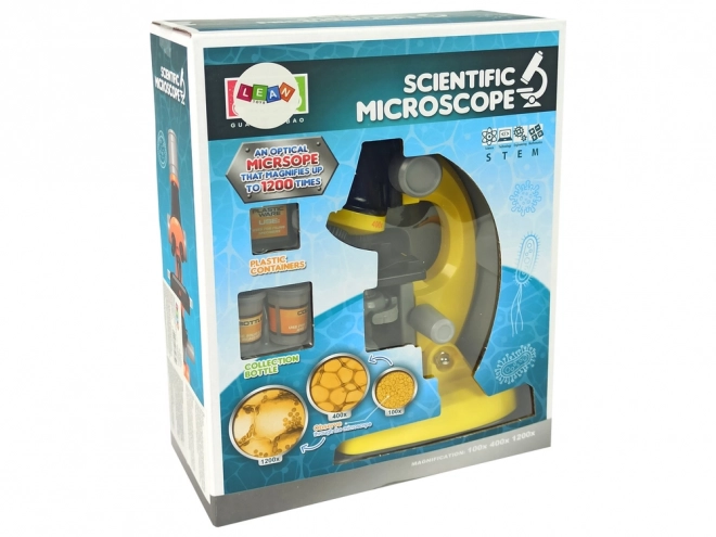 Set educativo microscopio da scienziato giallo